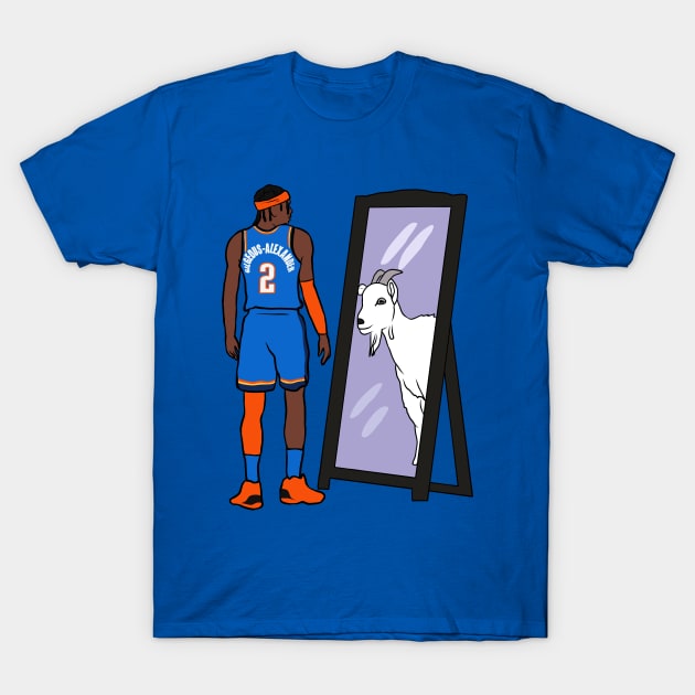 Shai Gilgeous-Alexander Mirror GOAT T-Shirt by rattraptees